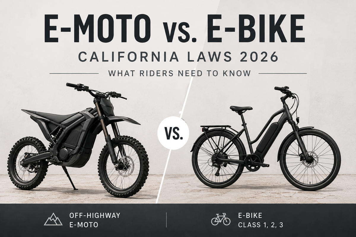 California E-Moto Laws 2026: E-Moto vs. E-Bike Explained