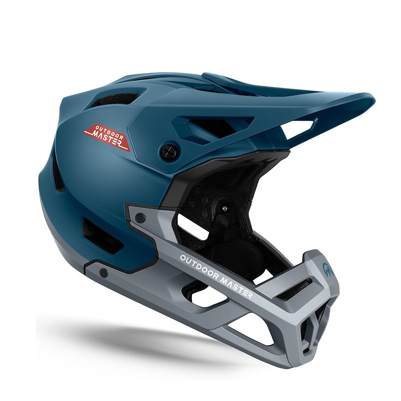 OutdoorMaster Full Face Mountain Bike Helmet for Men & Women-Two Removable Chin Pad Mountain Bike Helmet Grizzly, Ventilation Lightweight Racing